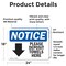 Signmission Please Deposit Towels Here (Down Sign With Symbol), 24 in W x Rectangle, Vinyl Decal OS-2PACK-NS-D-1824-L-17364 - alternate 2